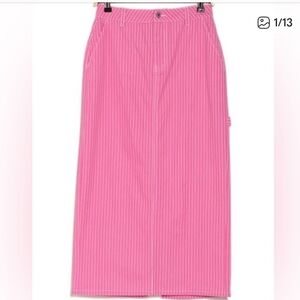 Vero Moda Vibrant Pink Midi Skirt